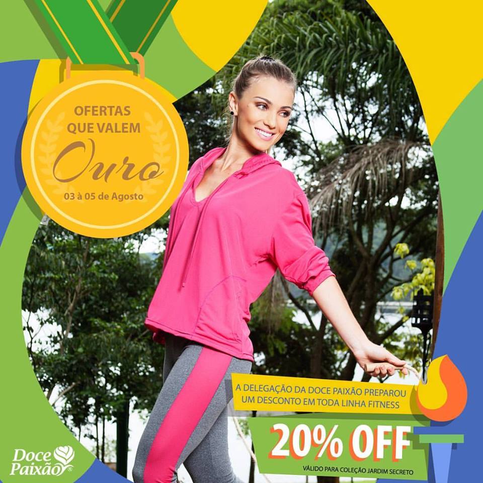Promo&ccedil;&atilde;o Fitness - Olimpiadas 2016 - Doce Paix&atilde;o Lingerie
