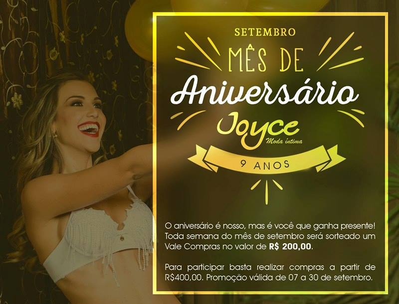 Promo&ccedil;&atilde;o - Joyce Moda &Iacute;ntima